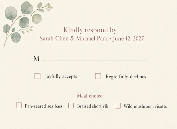 Wedding Stationery Suite — 4 Matched Day-Of Pieces in One Visual Language preview