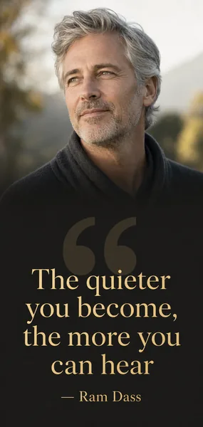 Quote Card with Portrait — Save-Worthy 2:3 Vertical Pinterest Pin preview
