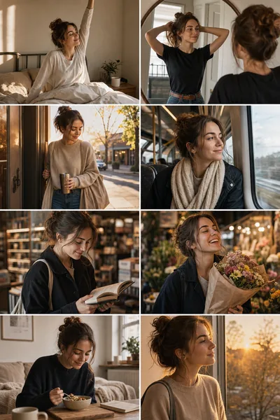 8-Photo Day Collage — Pinterest Day-in-the-Life Storyboard Pin preview