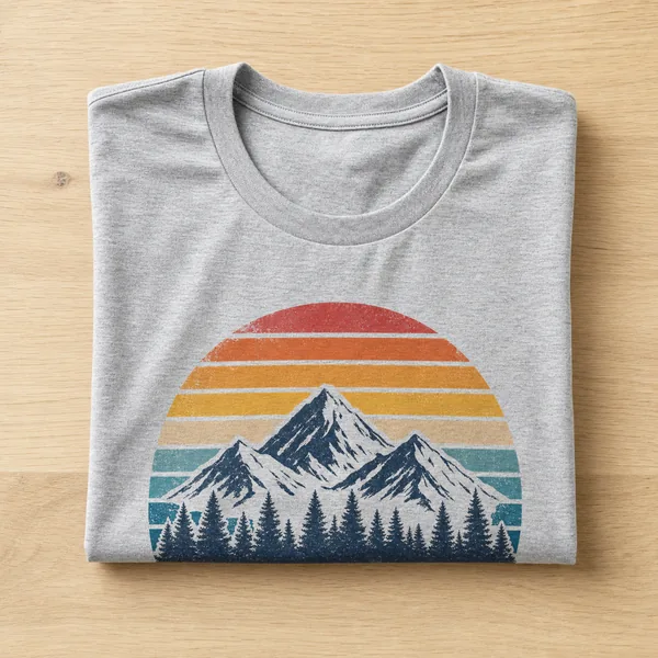 T-Shirt Flat-Lay Mockup — Folded Tee Print Preview for POD Listings preview