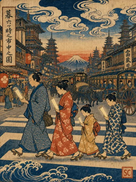 Edo Ukiyo-e Woodblock Print — Reimagine Your Photo as a Hokusai-Hiroshige Print preview