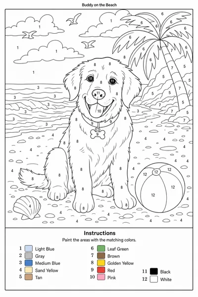 Paint-by-Numbers Printable — Turn Any Photo Into a Print-Ready PBN Page preview
