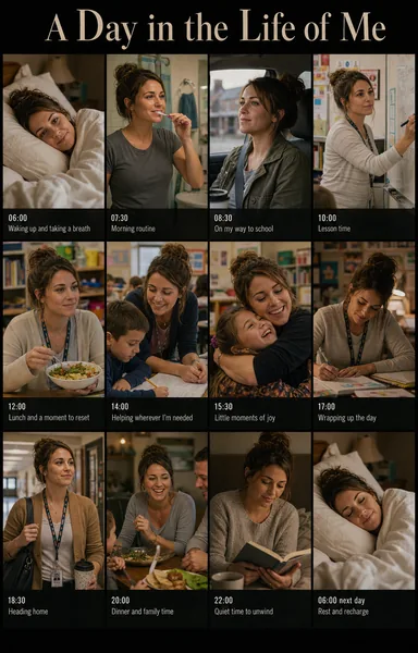 Hollywood 12-Panel Cinematic Timeline — A Day in the Life Poster of You preview